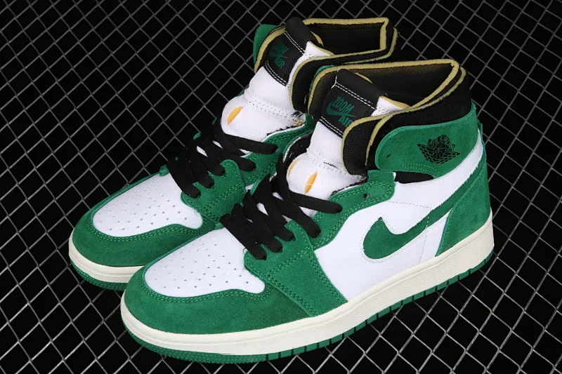All categories Air Jordan Jordan series basketball shoes Air Jordan 1 High Z version Air Jordan 1 Zoom CMFT "Stadium Green" AJ1 Joe 1 white and green stitching CT0978-300